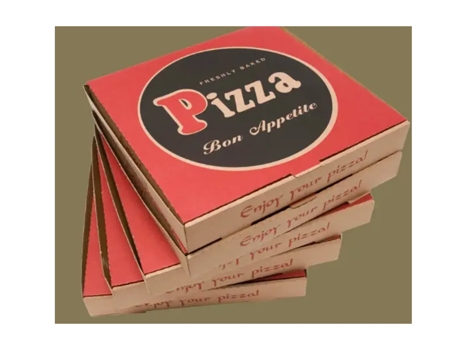 Pizza Box — on white (demo view generated from the product photograph)